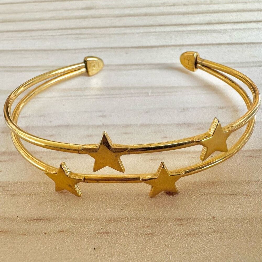 Gold tone  Star Cuff Bracelet